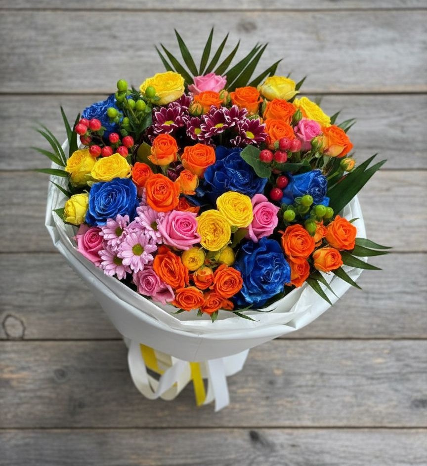 Букет цветов из: Розы и Хризантемы в Богородском