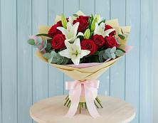 Букет цветов из:  Лилии и Розы в Богородском