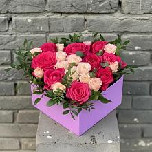 Цветочная композиция из Розы в коробке в Богородском