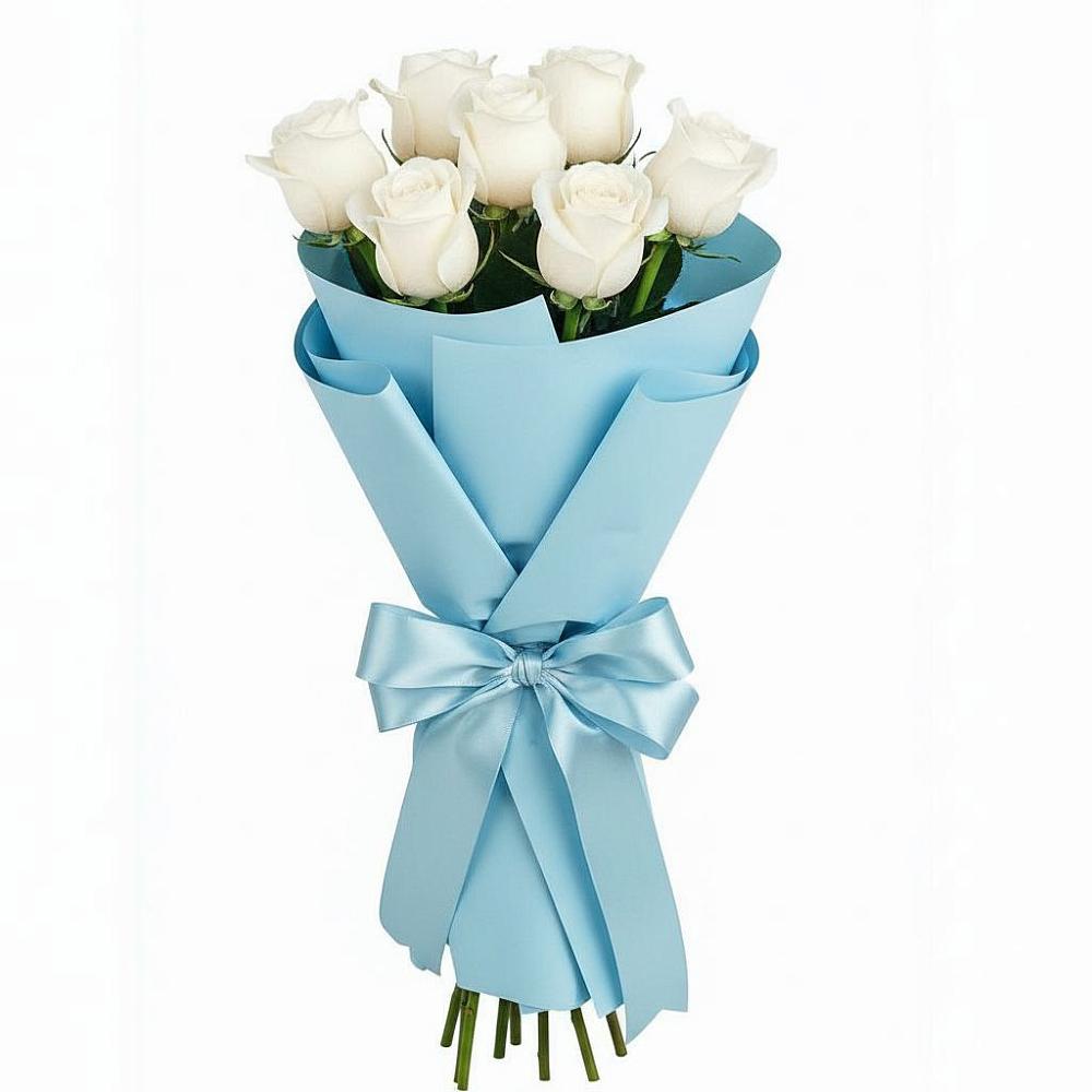 Букет 7 белых роз Проуд в Богородском