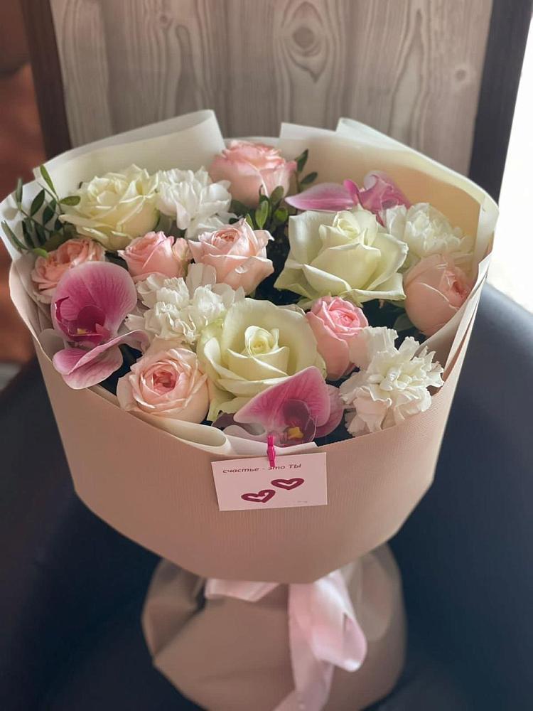 Букет цветов из: Орхидеи, Розы и Гвоздики в Богородском