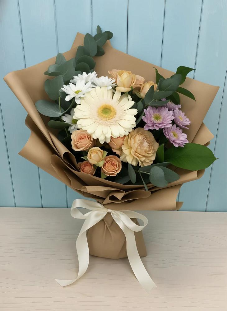 Букет цветов из: Герберы и Хризантемы в Богородском