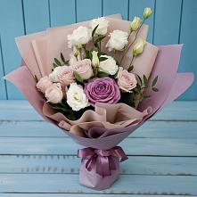 Букет цветов из:  Розы и Лизиантусы #REPLACE_PRED# Богородском