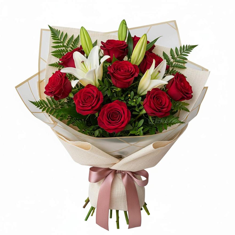 Букет цветов из: Лилии и Розы в Богородском