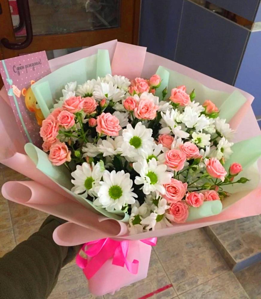 Букет цветов из: Розы и Хризантемы в Богородском