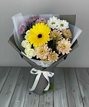 Букет цветов из:  Розы, Герберы и Хризантемы в Богородском