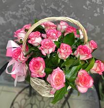 Цветочная композиция из Розы в корзине #REPLACE_PRED# Богородском