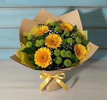 Букет цветов из:  Герберы и Хризантемы в Богородском