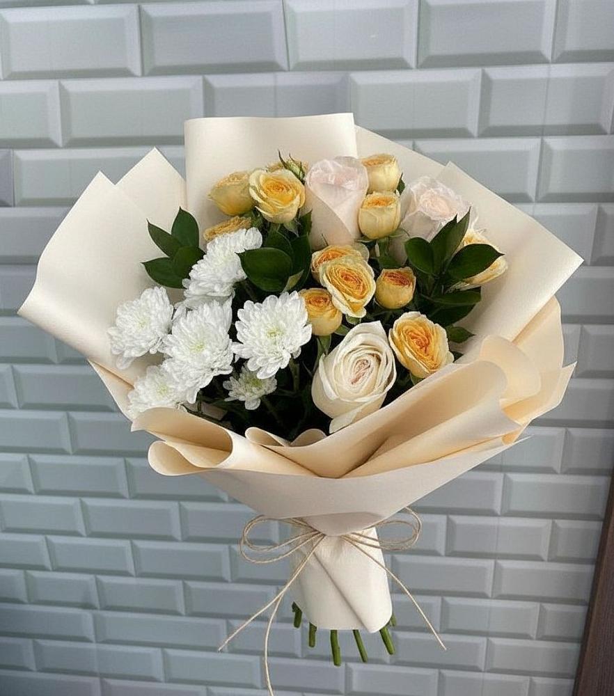 Букет цветов из: Розы и Хризантемы в Богородском