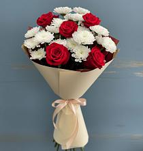 Букет цветов из:  Розы и Хризантемы в Богородском