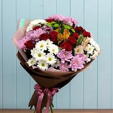 Букет цветов из:  Розы, Хризантемы и Альстромерии в Богородском
