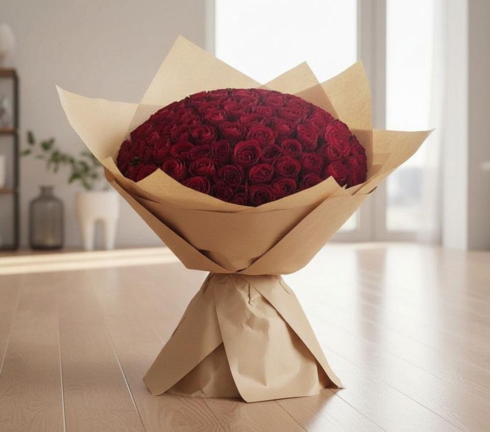 Букет 101 Красная роза в Богородском