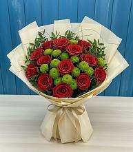 Букет цветов из:  Розы и Хризантемы в Богородском