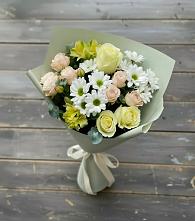Букет цветов из:  Альстромерии, Розы и Хризантемы в Богородском