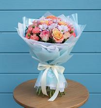 Букет цветов из:  Хризантемы и Розы в Богородском