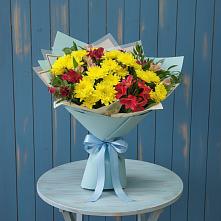 Букет цветов из:  Альстромерии и Хризантемы в Богородском
