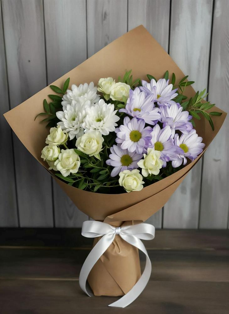 Букет цветов из: Хризантемы и Розы в Богородском
